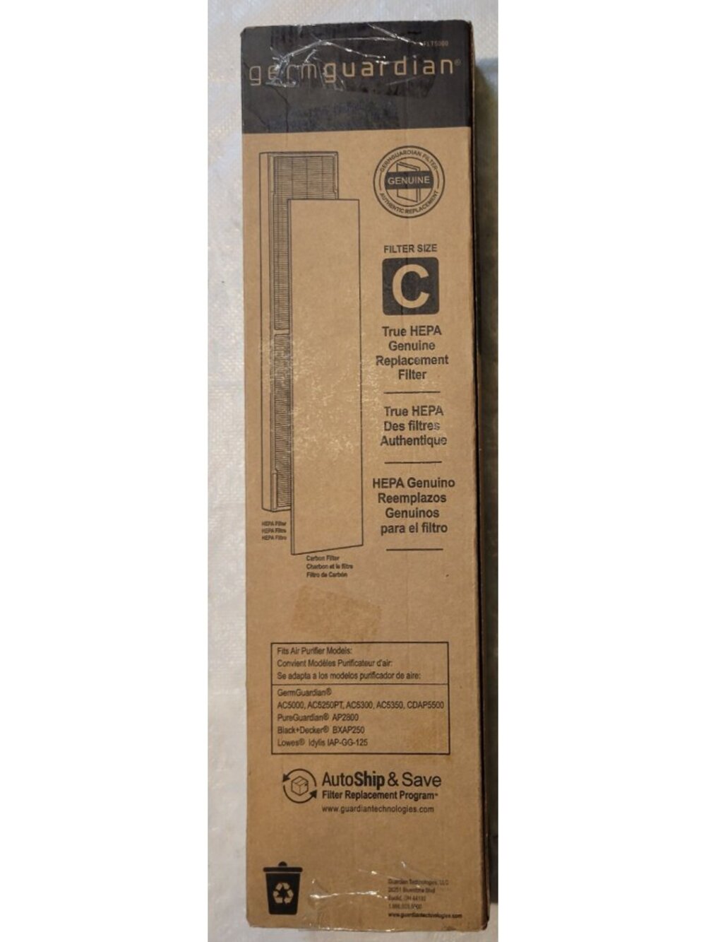 GermGuardian C  FLT5000 Air Purifier Filter